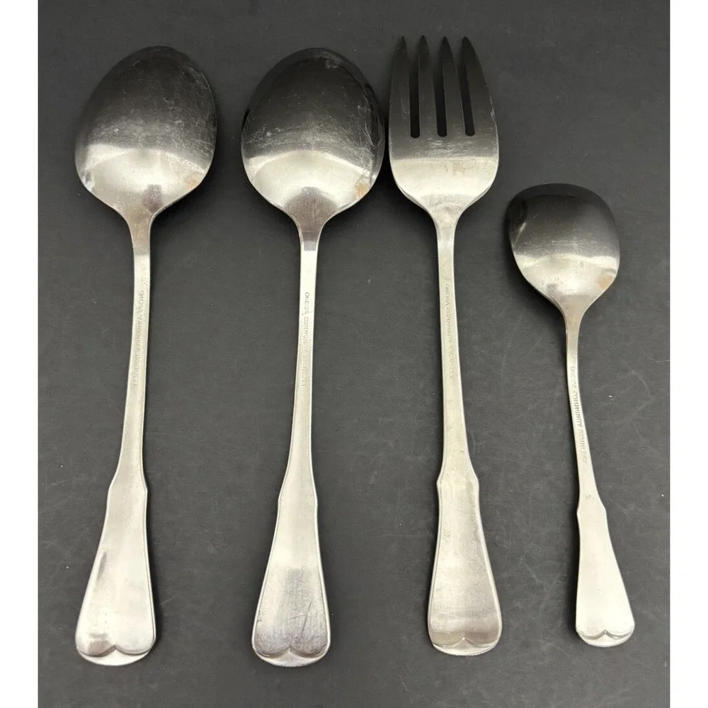 Oneida Patrick Henry 2 Tablespoons 1 Meat Fork 1 Sugar Spoon Community Stainless